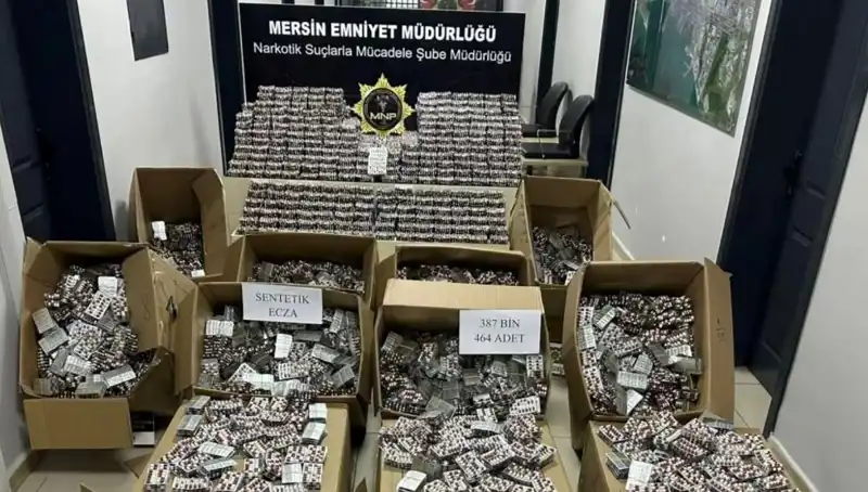 Mersin'de Şok Uyuşturucu Operasyonu: 387 Bin Hap Ele Geçirildi!