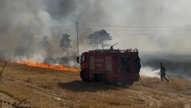 Kırklareli'de Anız Yangını: Ekipler Seferber Oldu ve Korku Dolu Anlar Yaşandı
